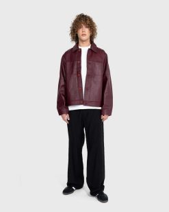 Highsnobiety Veste En Cuir Neu York Bordeaux | Vetements D'Exterieur