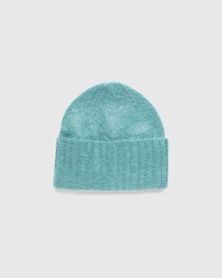 Auralee Bonnet Super Kid Mohair Brosse Vert Jade | Accessoires D'Hiver