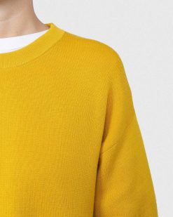 Acne Studios Pull Col Rond Laine Merinos Jaune | Tricots