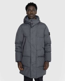 Stone Island Veste Longue Teinte En Vetement Gris Plomb | Vetements D'Exterieur