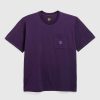 Needles T-Shirt Ras Du Cou Poly Jersey Aubergine M/S | T-Shirts