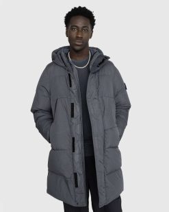 Stone Island Veste Longue Teinte En Vetement Gris Plomb | Vetements D'Exterieur