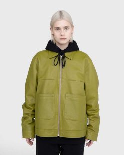 Highsnobiety Veste En Cuir Vert Olive | Vetements D'Exterieur