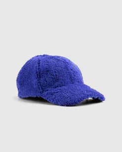 Marni Casquette De Baseball En Fausse Fourrure Floue Bleu | Chapeaux