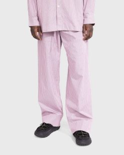 Birkenstock Pantalon De Pyjama En Popeline Rayures Mauves | Sous-Vetement