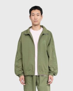 NTS Veste De Survetement En Nylon Brosse Vert | Vetements D'Exterieur