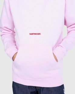 Saintwoods Sweat A Capuche Sw Logo Rose | Sueurs