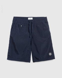 Stone Island Short De Bain Nylon Metal Bleu Marine | Shorts