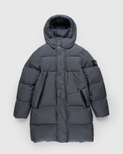 Stone Island Veste Longue Teinte En Vetement Gris Plomb | Vetements D'Exterieur