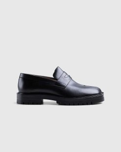 Maison Margiela Mocassin Tabi En Cuir Noir | Chaussures