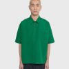 Auralee Chemise Meteo En Lin Finx Haute Densite Vert | T-Shirts