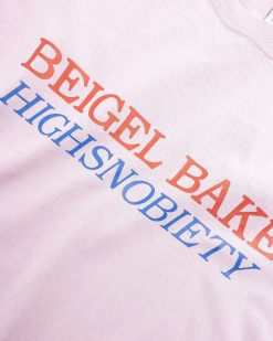 Beigel Bake T-Shirt Logo Manches Longues Rose | T-Shirts