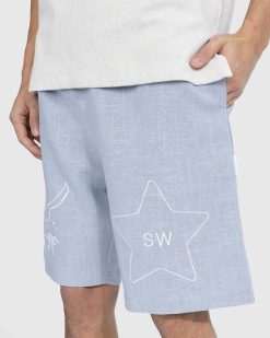 Saintwoods Short De Gym En Lin Sw Bleu Clair | Sous-Vetement