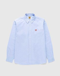 Human Made Chemise A Manches Longues Oxford Bd Bleu | Chemises