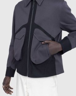 _J.L-A.L_ Veste Biais Gris Fonce | Vetements D'Exterieur