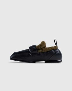 Dries van Noten Mocassins Rembourres En Fausse Fourrure Noir | Chaussures