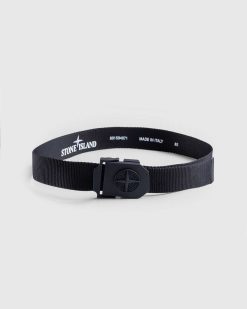 Stone Island Ceinture Logo Noir | Ceintures