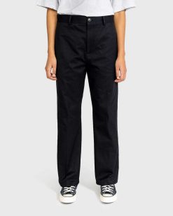 Acne Studios Pantalon Ajuste En Laine Melangee Noir | Pantalon