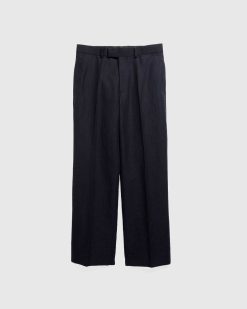 Auralee Pantalon Chino Hard Twist Finx Lin Noir | Pantalon