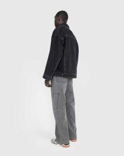 Acne Studios Pantalon En Toile Patch Gris Carbone | Pantalon