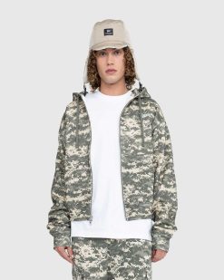 Patta Pull A Capuche Zippe Digi Waffle Multi/Spray Camo | Sueurs