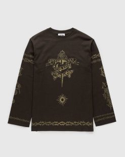 Jean Paul Gaultier Sweat-Shirt Tattoo Safe Sex Marron Fonce | T-Shirts