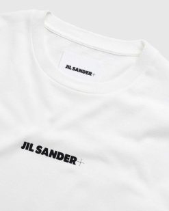 Jil Sander T-Shirt Logo Manches Longues Blanc Porcelaine | T-Shirts