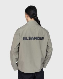 Jil Sander Veste Logo Vert Moyen | Vetements D'Exterieur