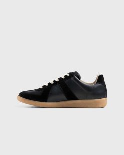 Maison Margiela Baskets Replique En Cuir Noir | Baskets