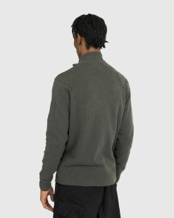 C.P. Company Cardigan Zippe Olive Night | Tricots