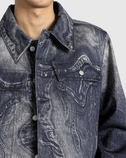 CAMPERLAB Veste En Jean Ondule Noir/Gris | Vetements D'Exterieur