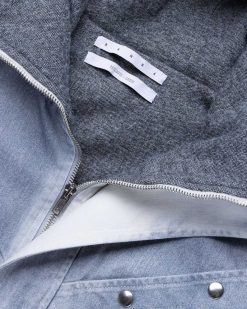 RANRA Veste A Capuche En Jean Mokullur Indigo | Vetements D'Exterieur