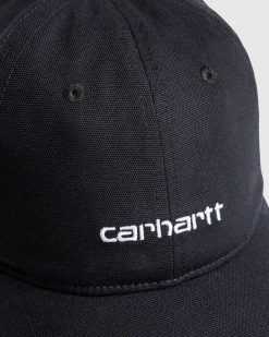 Carhartt WIP Casquette Canvas Script Noir/Blanc | Chapeaux