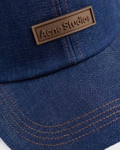 Acne Studios Casquette Baseball Denim Bleu Indigo | Chapeaux