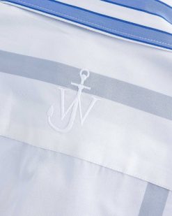 J.W. Anderson Chemise Patchwork Coupe Classique Bleu/Blanc | Chemises