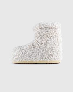 Moon Boot Bottes Icon Low Faux Bouclees Creme | Bottes