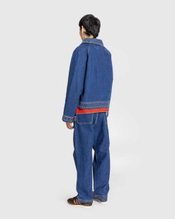 Bode Veste En Jean Brodee Indigo | Vetements D'Exterieur