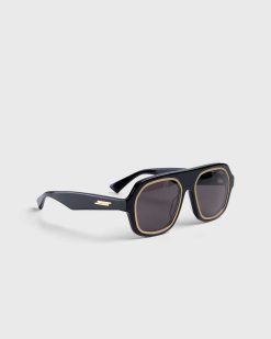 Bottega Veneta Lunettes De Soleil Aviateur A Jante Noire | Des Lunettes De Soleil