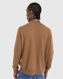 Acne Studios Pull Col Rond En Laine Marron Toffee | Tricots