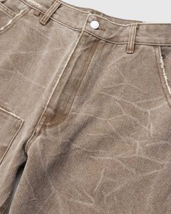 Acne Studios Pantalon En Toile Patch Marron Toffee | Pantalon