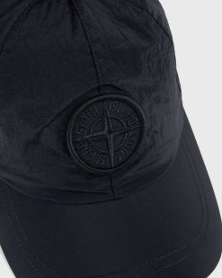 Stone Island Casquette A Six Panneaux Noire | Chapeaux