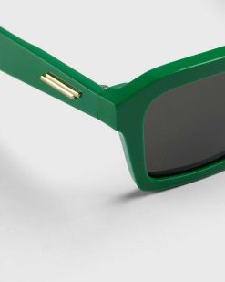 Bottega Veneta Lunettes De Soleil Carrees Classiques Vert/Vert | Des Lunettes De Soleil