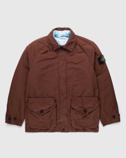 Stone Island Doudoune David-Tc Marron/Bleu | Vetements D'Exterieur