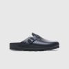 Birkenstock Boston Cuir Exquis Noir | Des Sandales