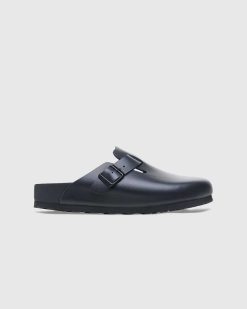 Birkenstock Boston Cuir Exquis Noir | Des Sandales