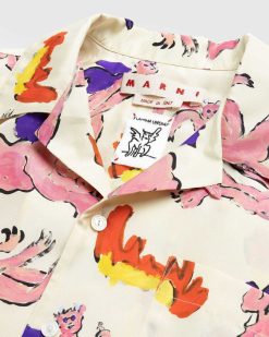 Marni Chemise Boutonnee En Soie Imprimee Multi | Chemises