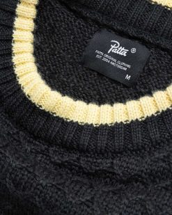 Patta Loves You Pull Tricote Torsade Pirate Noir | Tricots