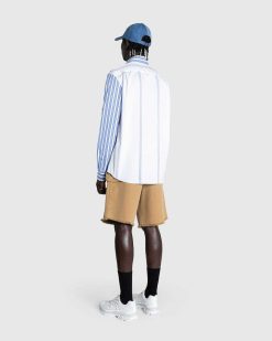 J.W. Anderson Chemise Patchwork Coupe Classique Bleu/Blanc | Chemises