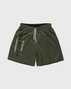 Highsnobiety Short En Maille Reversible Hs Sports Noir/Kaki | Shorts