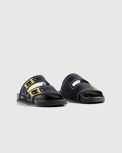 Marni Slider Trompe L'Oeil Noir | Des Sandales